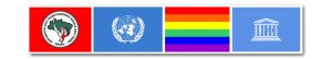 Bandeiras de organizações nacionais e internacionais.